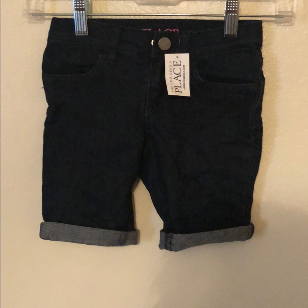 Dark denim shorts